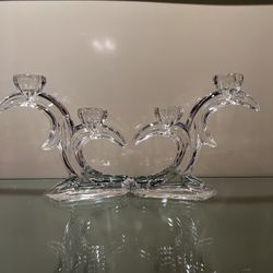 Elegant Candle Stoicka Holder Pair
