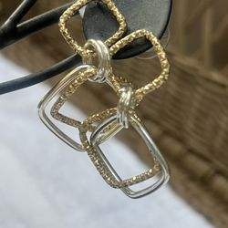 Gold silver earrings