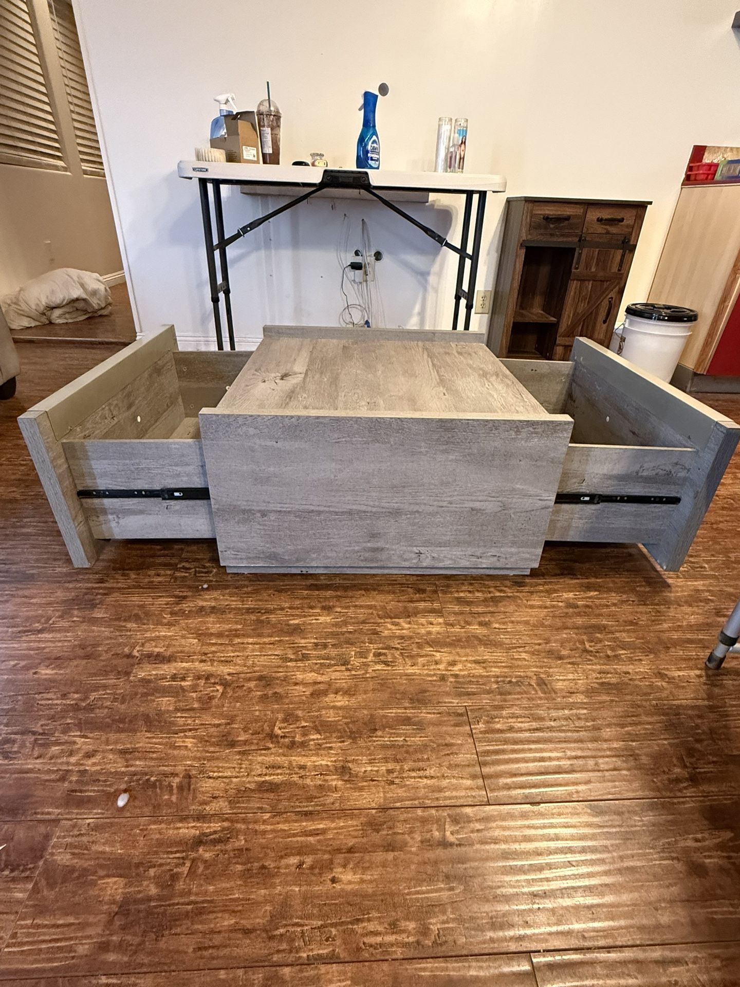 Little Storage Coffee Table With Pull Out Drawers