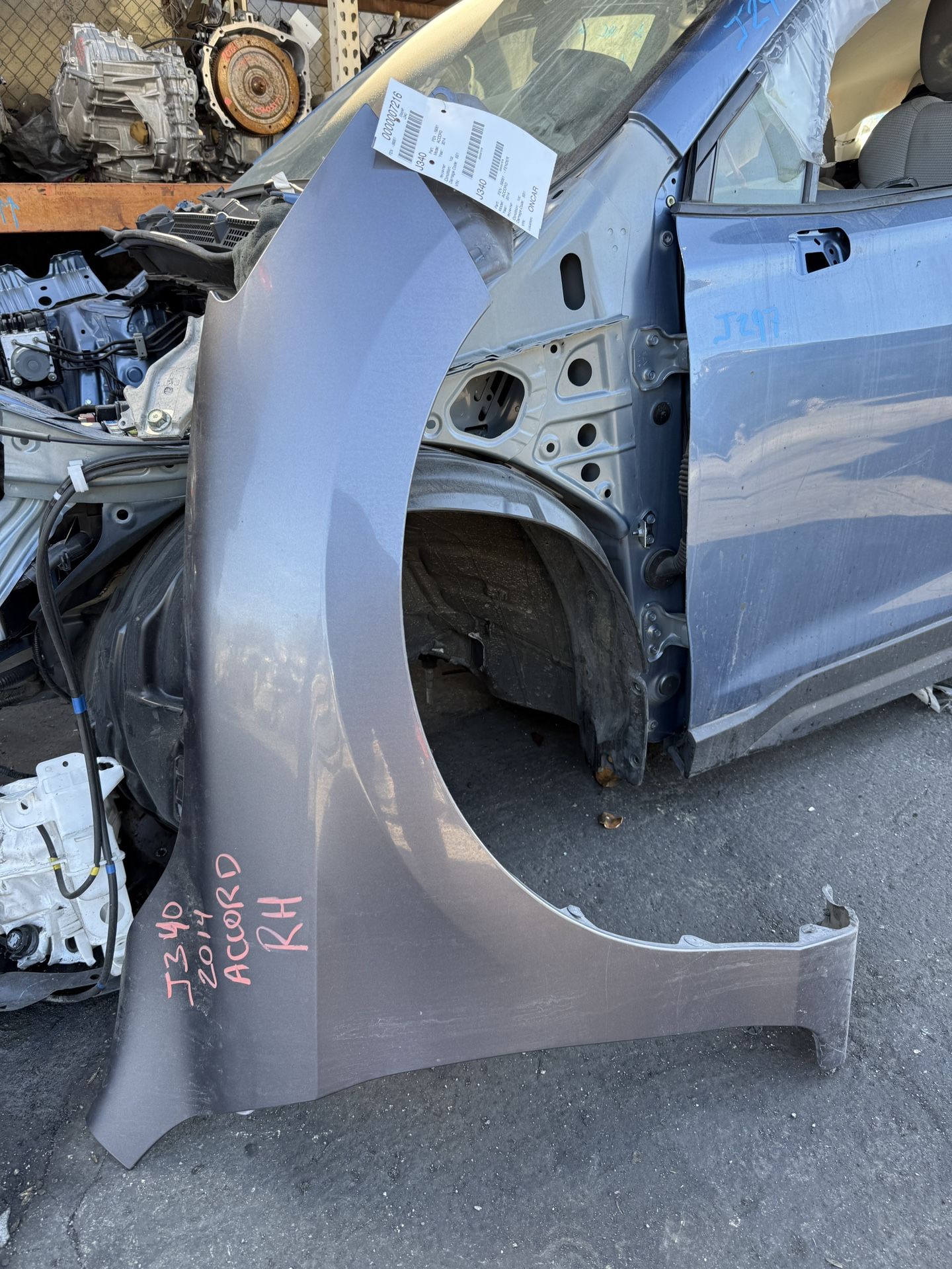 2013 - 2017 Honda Accord Fender Passenger Side Gray