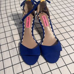 Blue And Floral Heels 