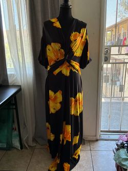 Black floral dress