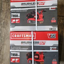 2 Craftsman V20 Brushless Belt Sanders BOTH FOR $85!!!