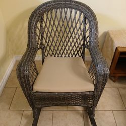 Wicker Woven Rocking Chair 