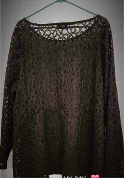 Lane Bryant Long Sleeve See Through Blouse Size 2x