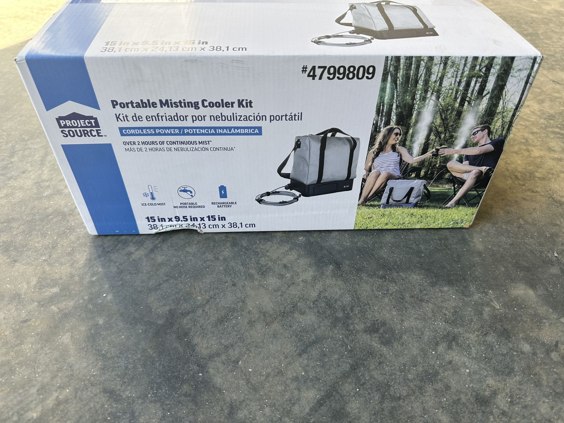 PROJECT SOURCE Portable Misting Cooler Kit 20-ft Low Pressure 24-sq ft Residential Misting System