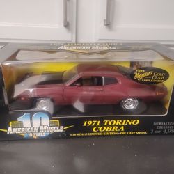 ERTL 10 Year's 1971 Torino Cobra with serialized chasis 1/18 diecast car