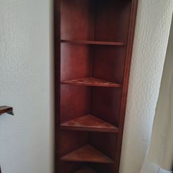 Cherry Wood Corner Shelf (Tall)