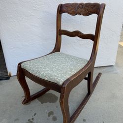 Antique “Tell City Rose Back” Rocking Chair 