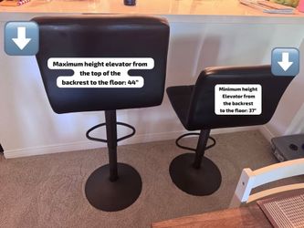 🪑✨ Modern Adjustable Bar Stools (Set of 2) –