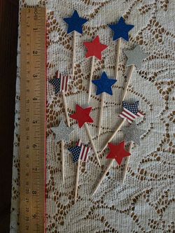 USA handmade cupcake toppers