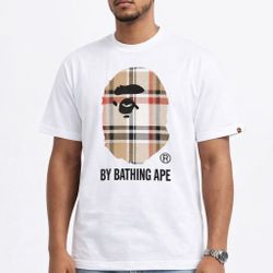 White Burberry x BAPE T-Shirt 