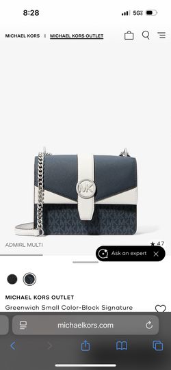 Greenwich Small Color-Block Signature Logo Crossbody Bag
