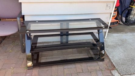 Glass TV stand