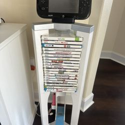 Wii U With Game Tower And Games