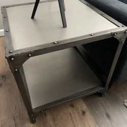 Beautiful Industrial Modern Metal End Side Accent Tables Plus FREE Lamps And FREE Delivery  