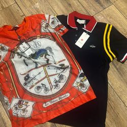 Lot Of 2 T-shirts Hermes Gucci Size XL Men’s New