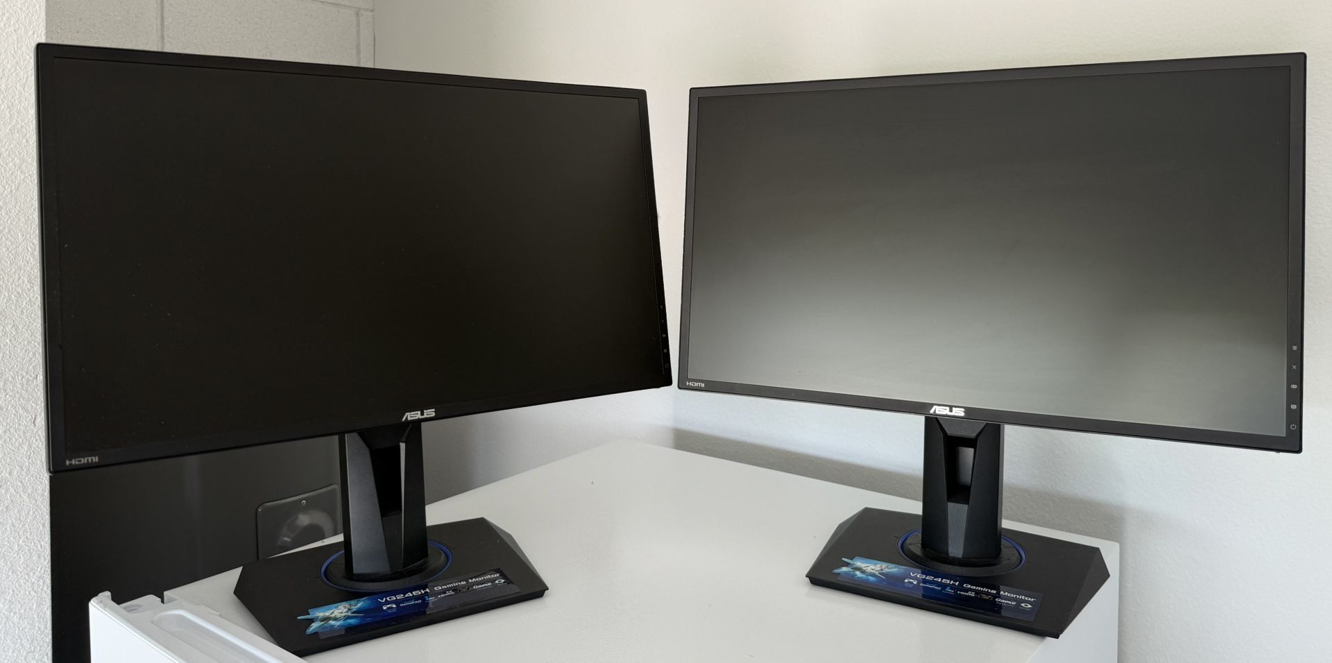 Two Monitors, Keyboard And Mouse