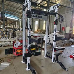 New Half Squat Rack Functional Trainer 400lb Weight Stacks | Spotters | J cups | Pull Up Bar | Adj Pulley System | Gym Equipment ‼️FREE DELIVERY‼️