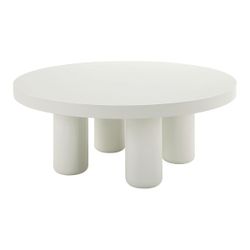 Cream White Center Table, Modern Table for Living Room Bedroom Office