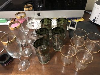 Bought in Germany, Antique wine glasses, juice cups $50