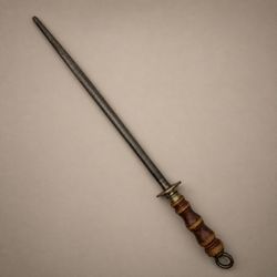 R.H. Forschner 14" Butcher Honing Steel Wood Handle Vintage Made USA
