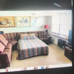 Sleeper Couch With Recliners. $1150