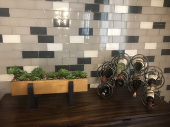 Contemporary metal wine rack