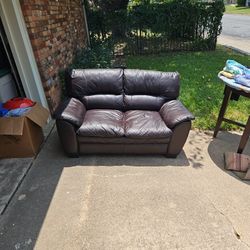 Leather Love Seat Couch