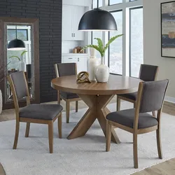 Costco Zealand 54" Round Dining Table and 4 Chairs $550/5pcs