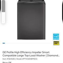 GE Profile 5 Cu Ft Impeller Washer(7 Months Old)