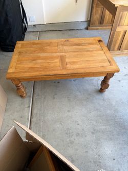 1 Rustic Style solid wood Coffee Table /2 Side Tables