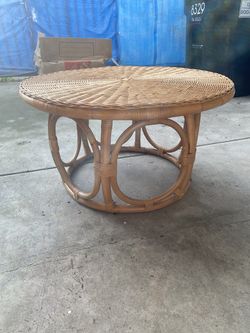 Rattan coffee table
