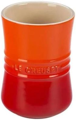 Le Creuset Utensil Crock Jar Retired Flame Color- unused