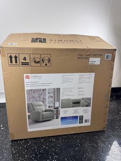Simon Li Wren Leather Power Recliner - Zero Gravity, Power Headrest, USB-C, Open Box
