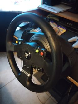 Thrustmaster TMX race wheel and t3pa pedals.