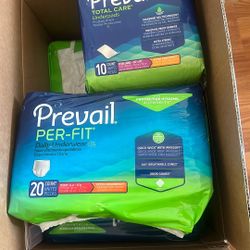 Six bags of adult diapers