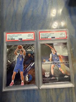 2025 Topps Chrome Cooper Flagg ROOKIE LOT (2) PSA 10 Go Time + Activators RC