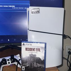 PS5 WITH 1TB CUSTOM PADDLES AND BRAND NEW RESIDENT EVIL REQUIEM