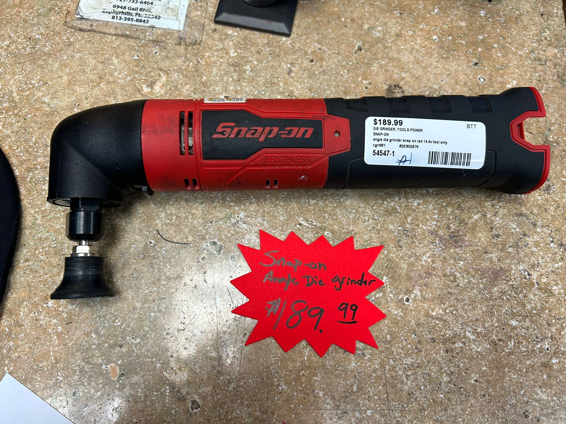 Snap On Right Angle Die Grinder