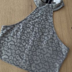 Metallic Halter Top