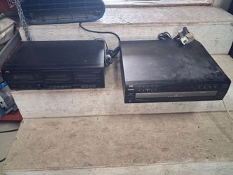 Vintage electronics (JVC cassette deck & cd player)