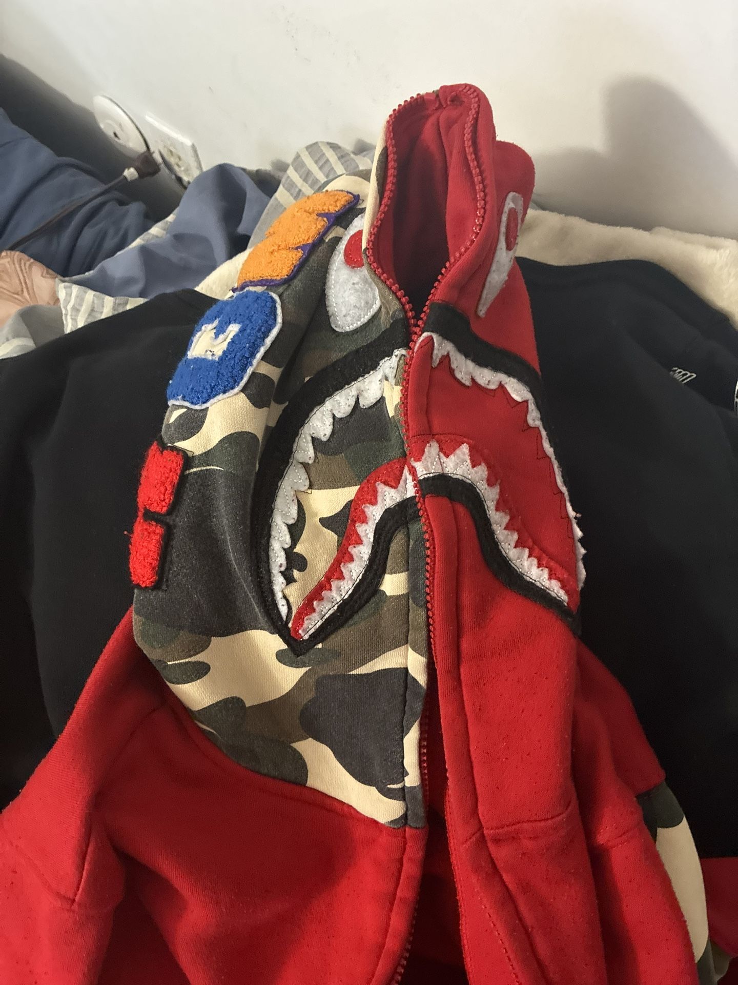 Bathing Ape Hoodie (Red/Camo)