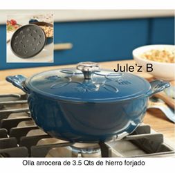 Princess House Olla De 3.5 Qts De Hierro Forjado Nueva En Su Caja 