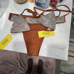 Women camel Color medium Size Swim Suit