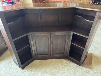 Full bar package:  Bar, Stools (4) and bottle/glass display shelf Vintage Jaycee set