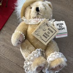Born To Shop Bear Fully Posable 8” Tall