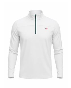 FOLEY Arctic White Windsor Q Zip - American Flag