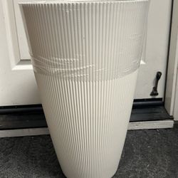 New 22” Cream Planter Recycled Resin Tall Plant Pot