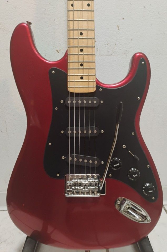 1980's Kay Stratocaster Style Electric Guitar Made in Korea Metallic Red - New Ernie Ball Strings!
